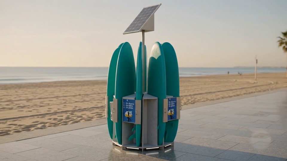 Station Wave-Up de location de paddle et de surf en libre-service : rentabiliser son terrain au bord de l'eau