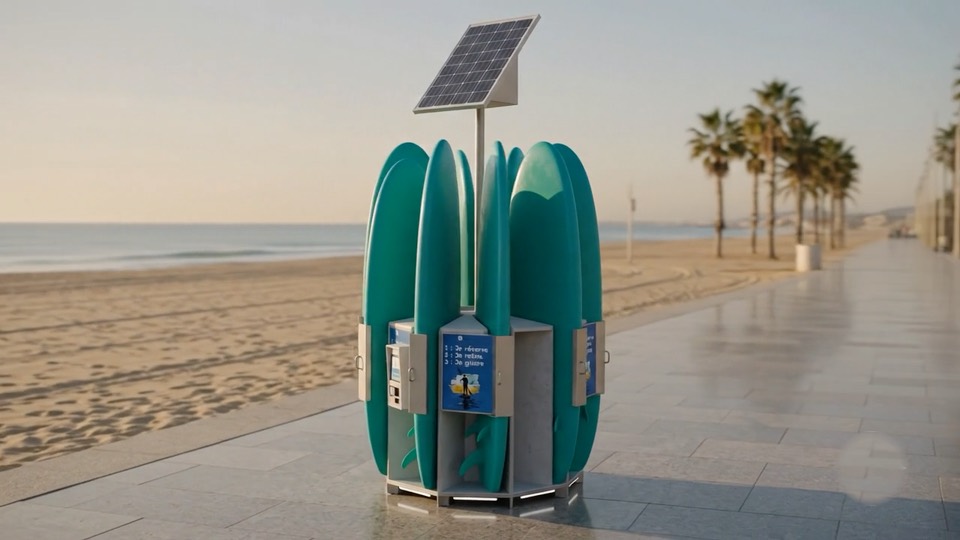 Station Wave-Up de location de paddle et de surf en libre-service : kayak selon configuration, sur devis