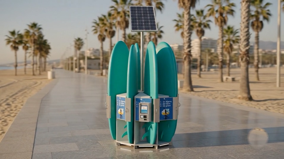 Locker Wave-Up de location en libre-service pour hôtel en bord de mer